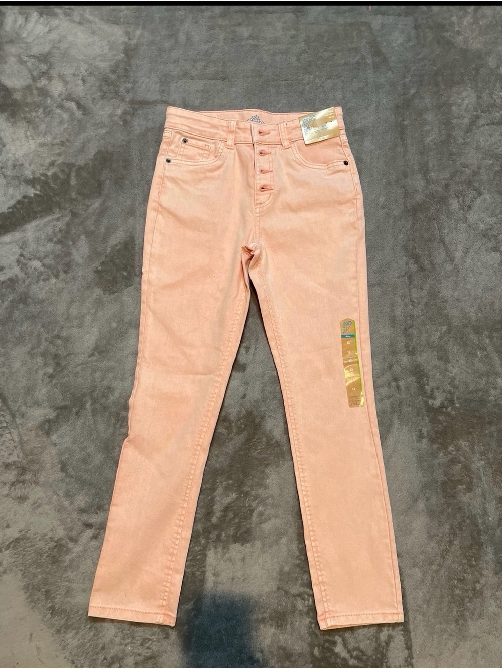 Kids Peach Skinny Jeans - Soft Stretch Denim